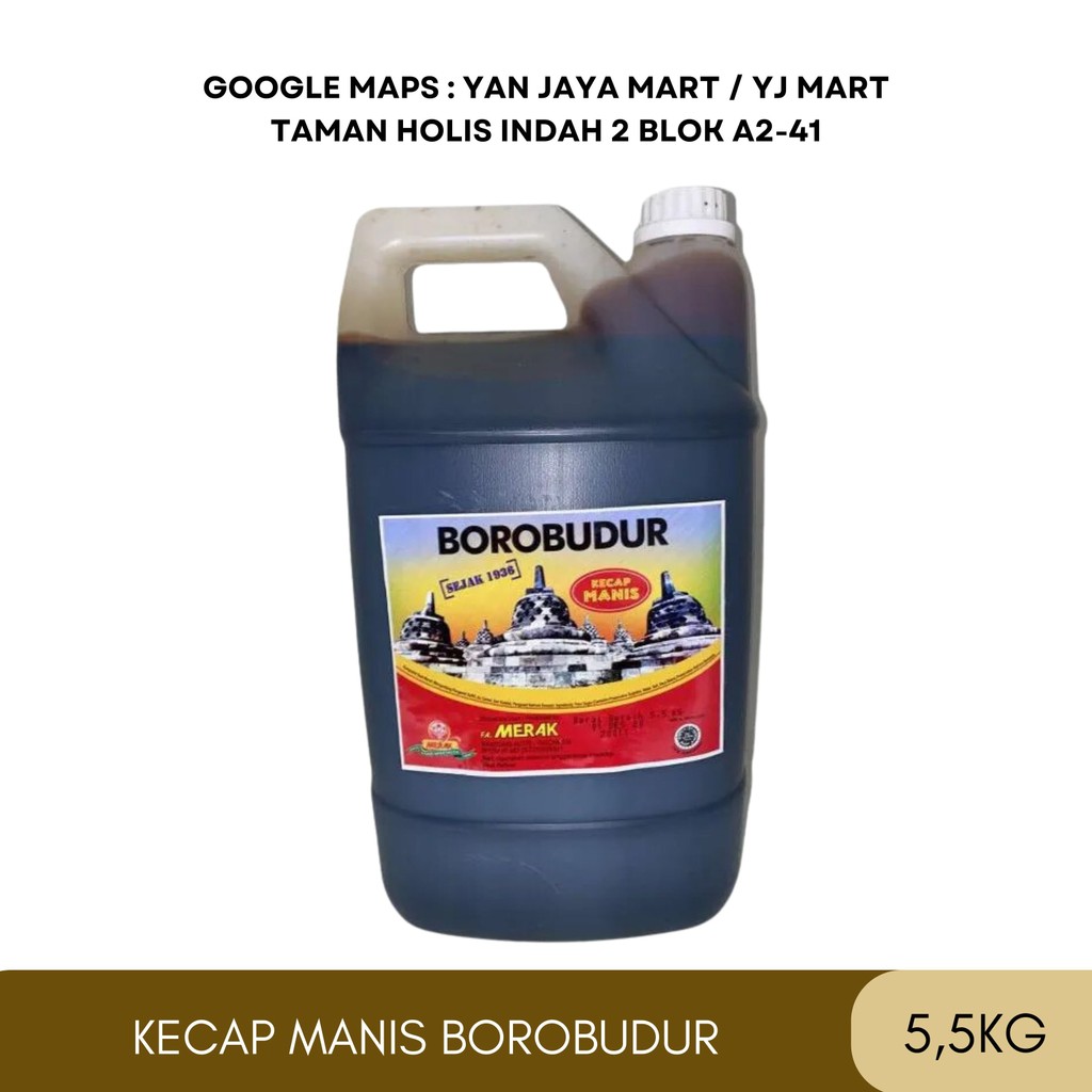 

Borobudur kecap manis Jerigen/ kecap manis / kecap kedelai / kemasan 5,5kg
