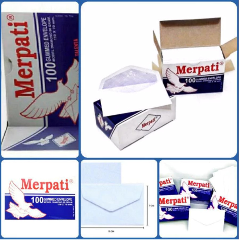 

AMPLOP KECIL MERPATI 110 x 70mm 11 cm 7 cm isi 100 lembar amplop undangan putih pack