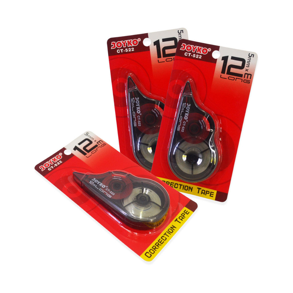 

Correction Tape 12 Meter Joyko CT-522 Correction Roll Tape Joyko CT-522