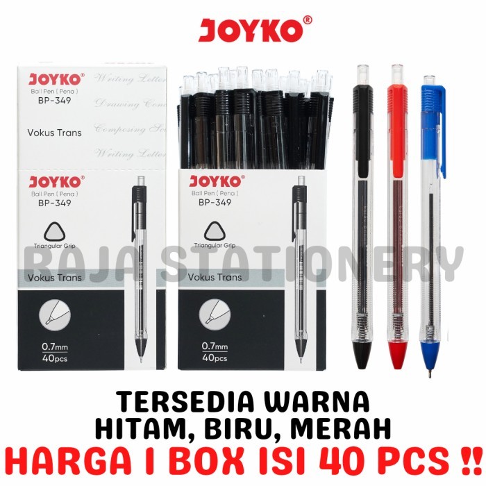 

[Promo]BEST JOYKO BALL PEN CLICKER 0.7 BOLPEN PEN JOYKO CETEK BP-349 [40PCS] - Hitam
