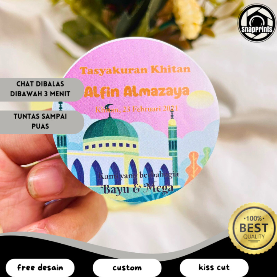 

SP 12-15 Sticker Syukuran Khitanan Anak Sticker Bento Tasyakur Walimatul Khitan Anak souvenir