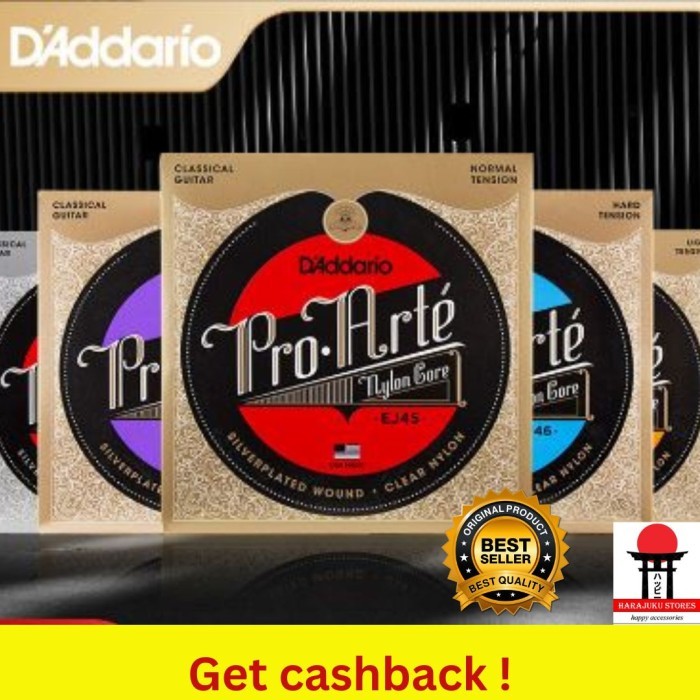 senar gitar Daddario nylon EJ27N, EJ49, EJ45