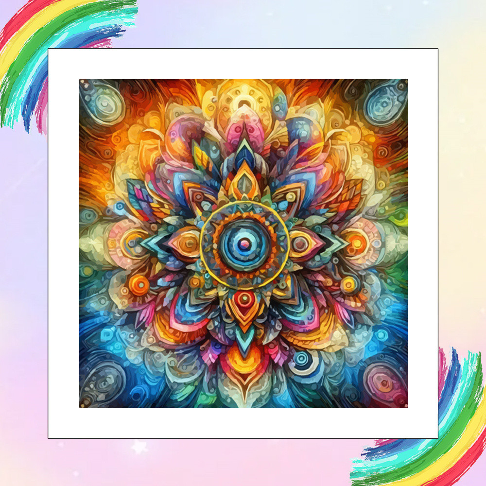 

HUACAN Mandala Painting By Numbers Abstract Pictures By Numbers Flower Unframe Acrylic Perfect For Beginners House Decor