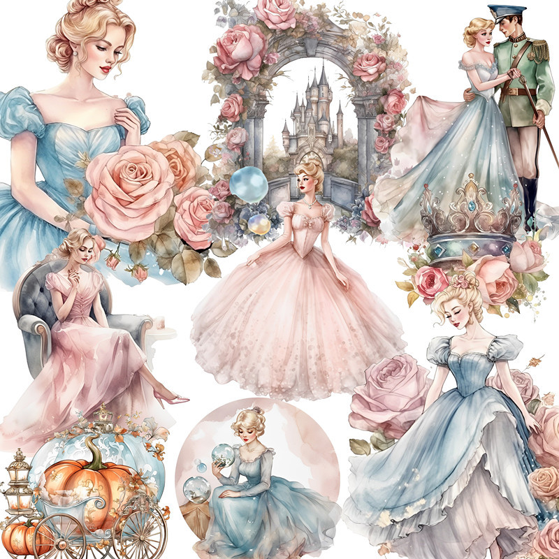 

20Pcs/Pack Vintage Fairy Tale Princess Sticker DIY Craft Scrapbooking Album Junk Journal Decorative Stickers