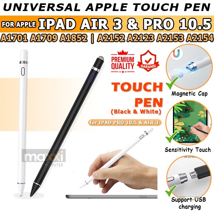 IPad Air Gen 3 2019 Pro 10.5 Inch 2017 Pencil Pensil SPen S Pen Stylus - BLACK