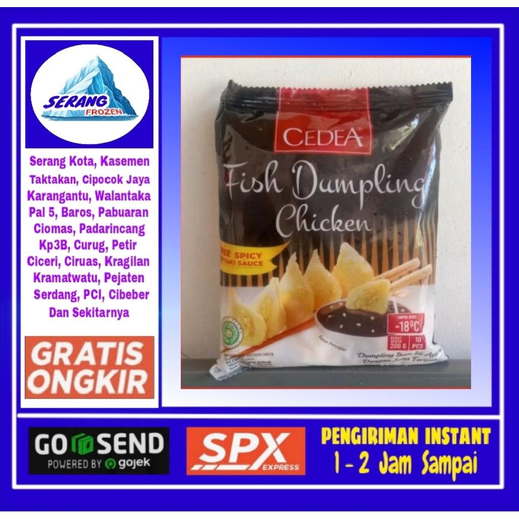 

Dumpling Ayam Cedea 200g, Serang Frozen
