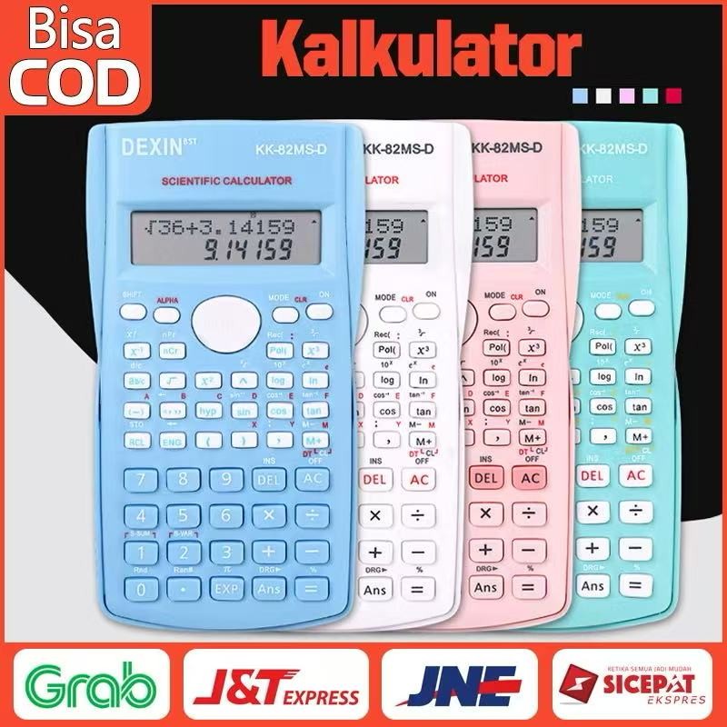 

Efisien dan cepat Kalkulator Color Function Scientific Kalkulator 24 Fungsi Kalkulasi 3 Warna 1700 scientific calculator KK-82MS-D Kalkulator Multifungsi Kalkulator Multifungsi