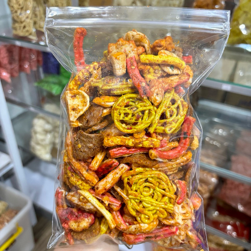 

Kerupuk Seblak Campur 500gram - Mang Meser
