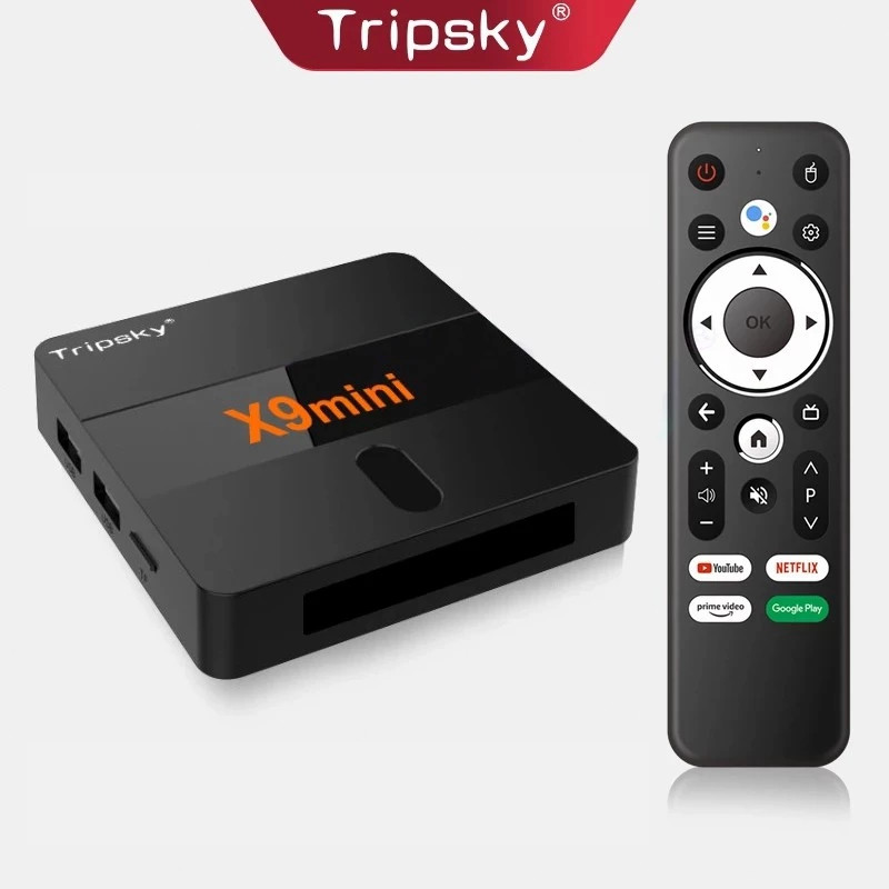 Tripsky X9mini Android Tv Box 4K HD Stb Android Tv Box Android 9 Ram 2GB Rom 16GB Bluetooth Smart Tv