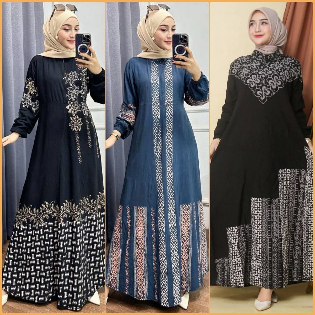 BAHAN ADEM / Gamis Twill Rayon Cap Malaman Premium Terbaru Kekinian Busui Jumbo Hayati Ind Kolaboras