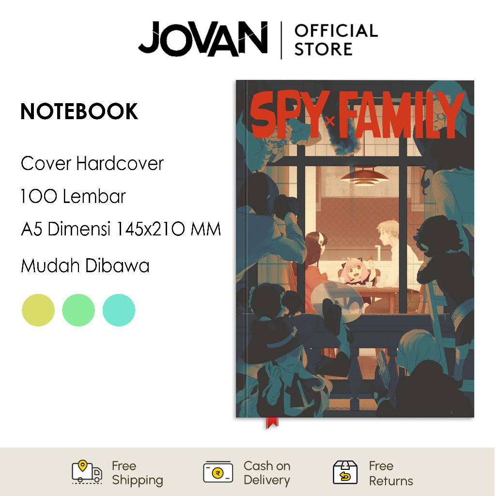 

Notebook Hardcover Custom Spy x Family 3 Buku Tulis Catatan Note Agenda Planner Jurnal Diary Notebook Anime