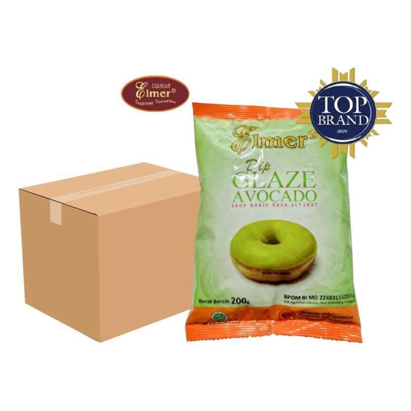 

Elmer Dip Glaze Avocado Pouch 1 Karton @ ( 12 x 200gr ) x 5 Bag | Horeca & Bakery Supply