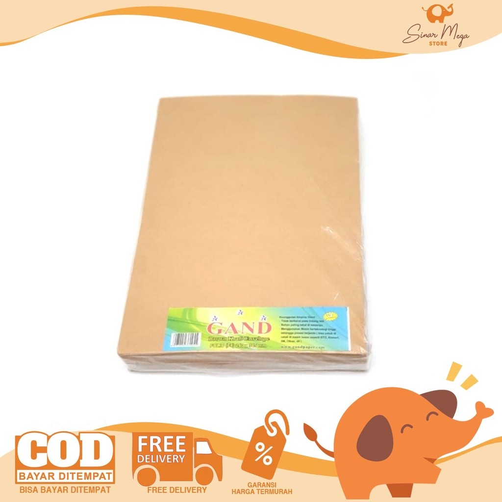 

Amplop Coklat Gand A4 22 X 30 cm Seal PAK / Amplop Coklat Ukuran A4