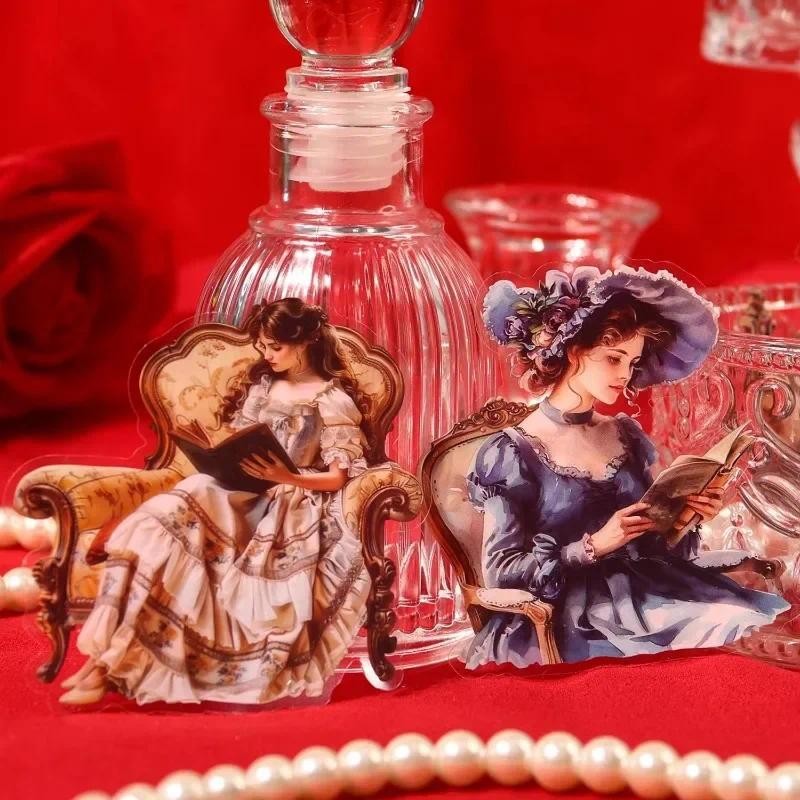 

16Sheets pack stickers including Baroque girl series materials decorative collages sticker Supplies Scrapbook cut 130*109mm