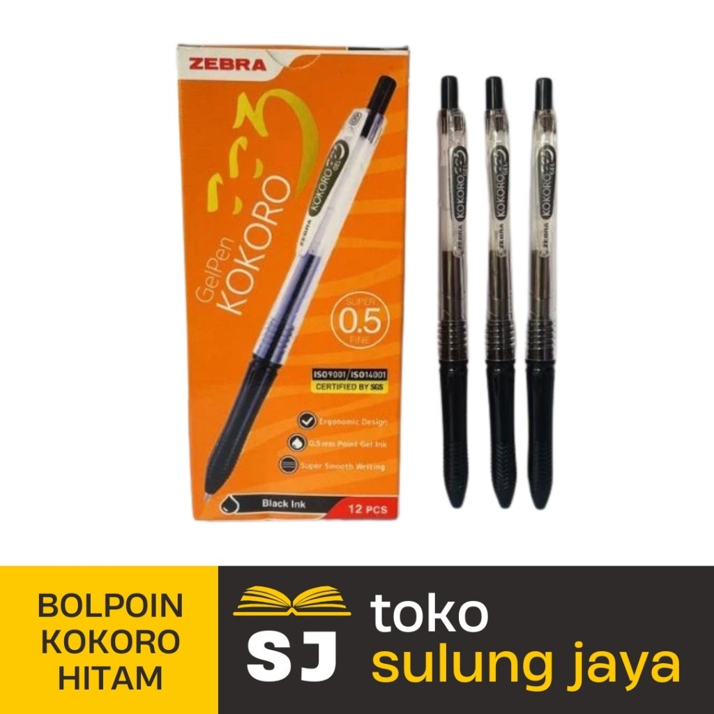 

BOLPOIN KOKORO HITAM | PEN KOKORO ZEBRA | PULPEN HITAM KOKORO