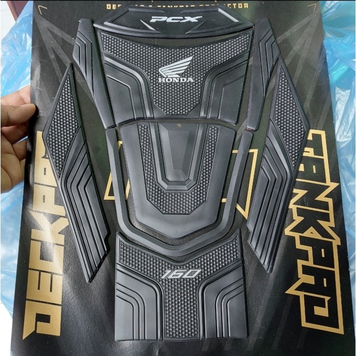 Sticker Stiker Tankpad karet honda new PCX 160 - Hitam