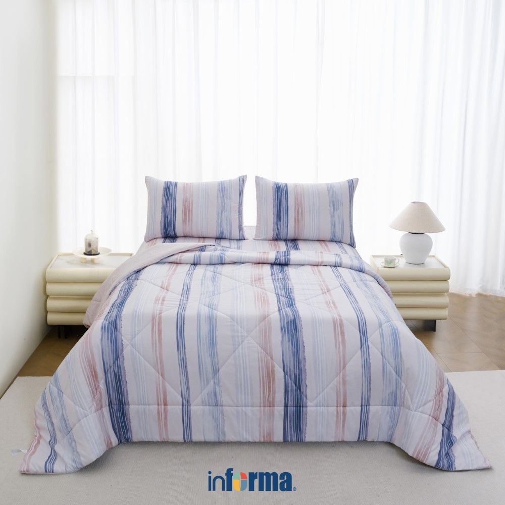 Informa Set Seprai Microfiber York Sprei Seprai Aesthetic Seprei Sheet Set Bed Sheet Aksesoris Tempa