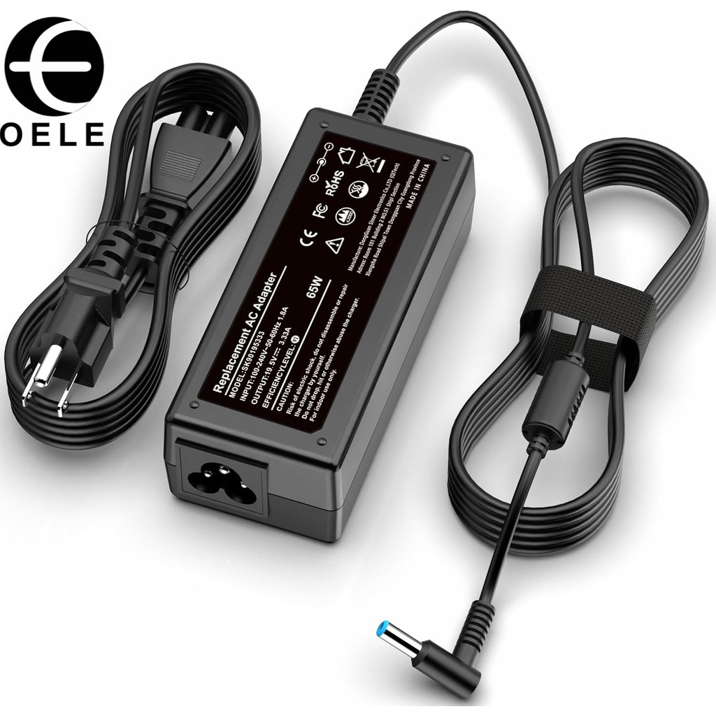 Charger for HP Laptop 65W 45W Computer Charger Smart Blue Tip Power Adapter