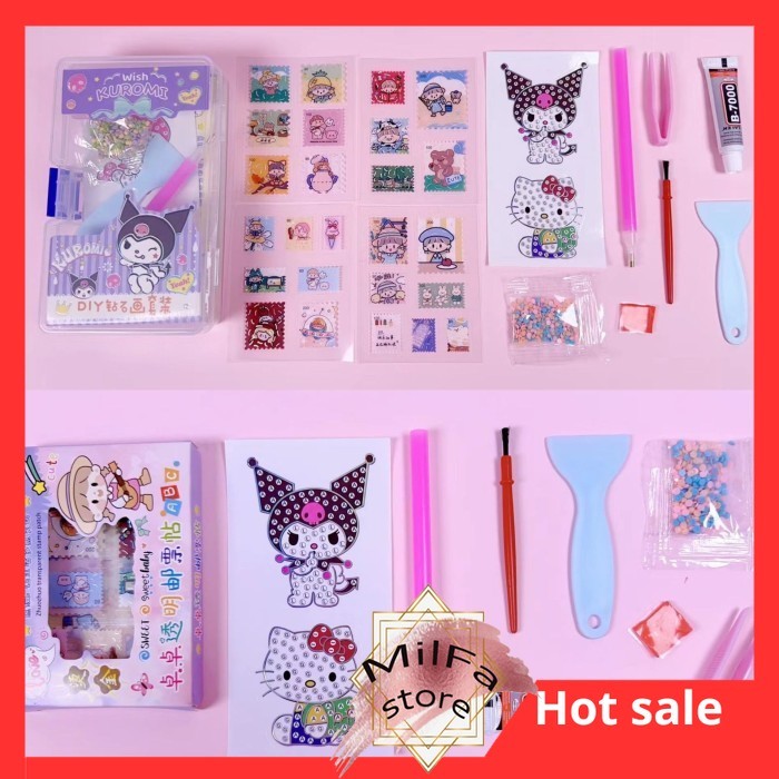 

MF714 Mainan stiker DIY 5D Diamond painting kristal gem