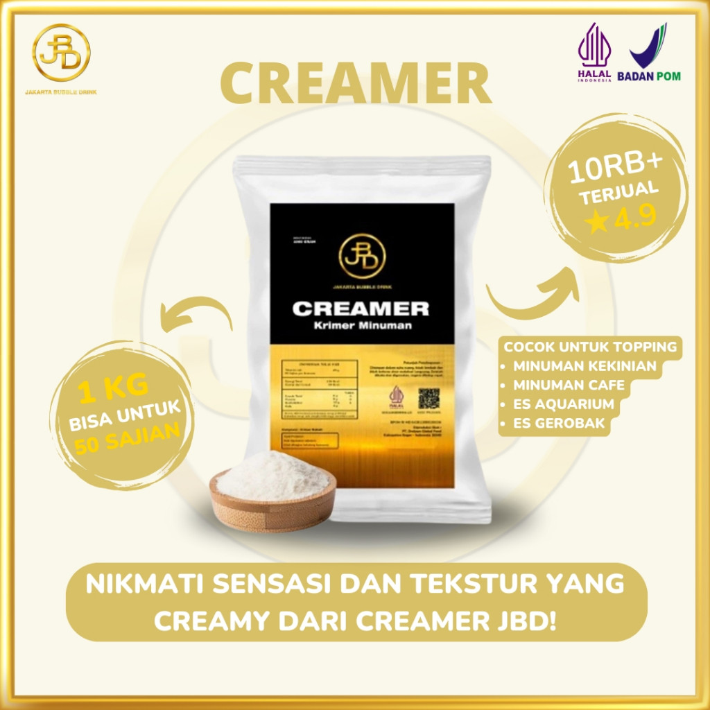 

CREAMER PREMIUM 1KG NON DAIRY / CREAMER BUBUK MINUMAN/ CREAMER POWDER/ JAKARTA BUBBLE DRINK/ HALAL