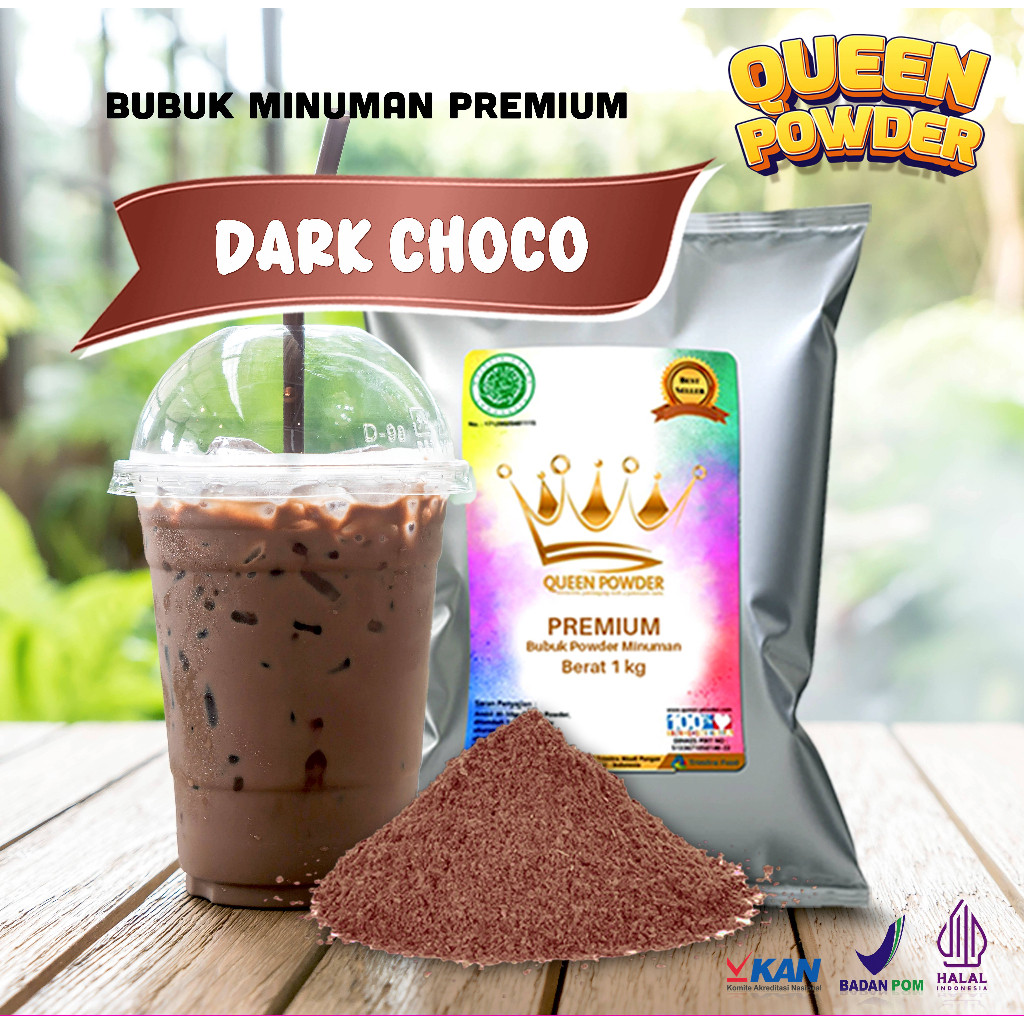

【SAVORY】 SALE!! COD Bubuk Minuman Premium Dark Choco Original Pekat Rasa Enak Queen Powder 1 Kg