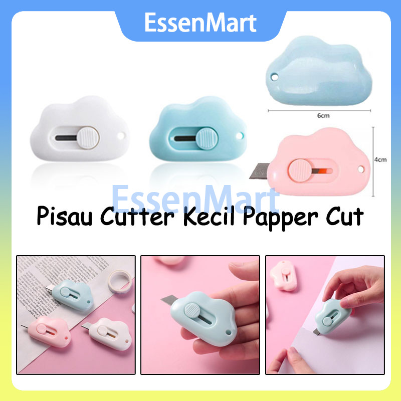 

Cutter Mini Bentuk Awan Lucu Pisau Kecil Pemotong Kertas Portable / Pisau Pemotong Mini / Cutter Mini Pisau Kecil Bentuk Awan / Travel Cutter