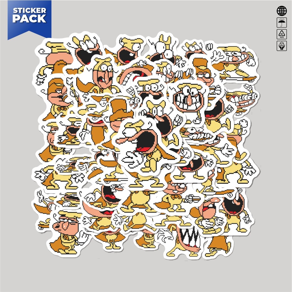 

[100PCS]Stiker Pack Stiker Pizza Tower V18 Aesthetic Vinyl Anti Air Dekorasi Sticker Laptop Buku Journal Koper Helm Casing HP Gitar Helm Skateboard