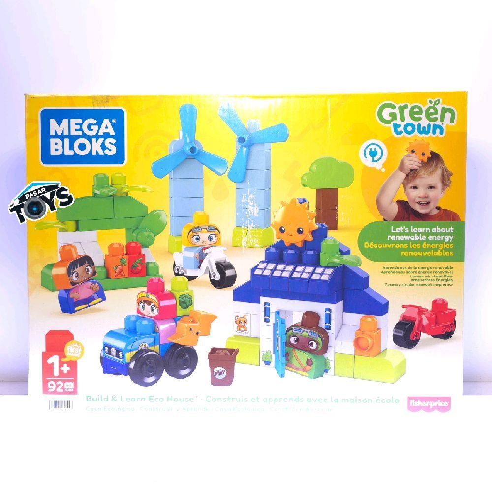 Mega Bloks Green Town Build & Learn Eco House Playset