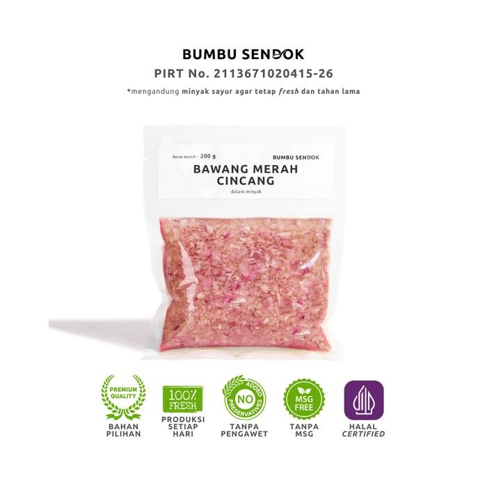 

BUMBU SENDOK Refill Bawang Merah Cincang dalam Minyak / Minced Shallot - 200gr, SAWIT