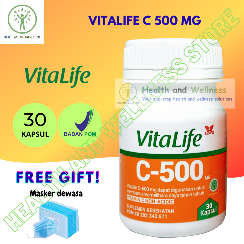 Vitalife Vitamin C 500 Mg 30 Kapsul Vitamin C Non Acidic