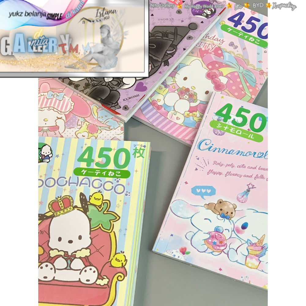 

DIY Kado Hadiah Anak450pcs Stiker Kartun Sanrio Kuromi Lucu Untuk DIY Scrapbook / Jurnal / Diary-