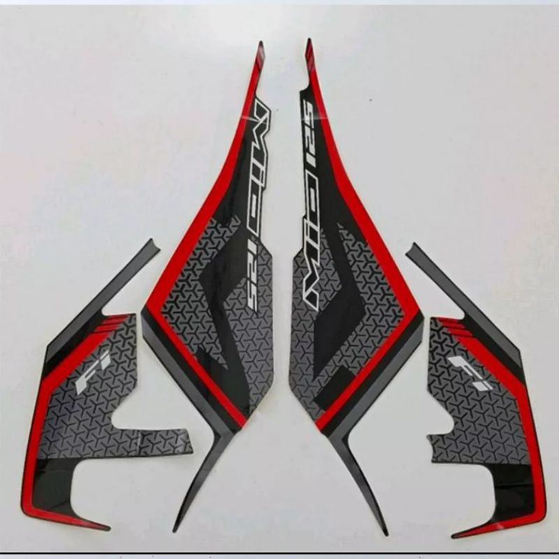 Stiker Striping Motor Mio M3 125 2020 Hitam Merah Sticker Lis Body Standar COD