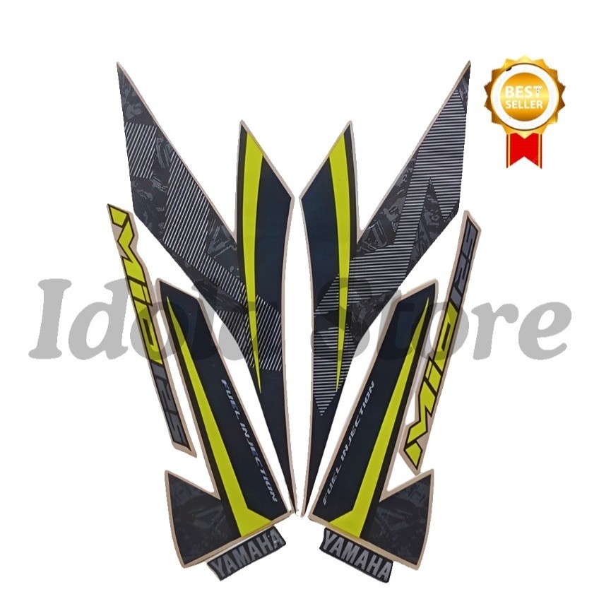 Stiker Striping Mio M3 2018 Hitam Kuning List Stiker Mio M3 2018 Striping Standar Mio M3 2018