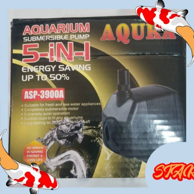 aquarium pompa celup water pump AQURA ASP 3900 A 5 IN 1 HIDROPONIK