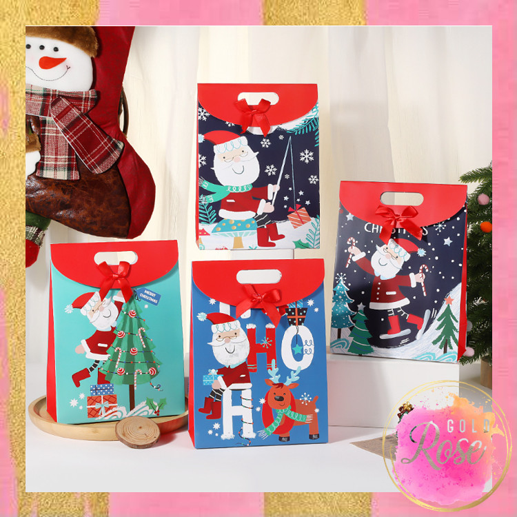 

ℛ - 6470 Paper Bag Christmas Santa / Tas Kertas Natal Motif Unik