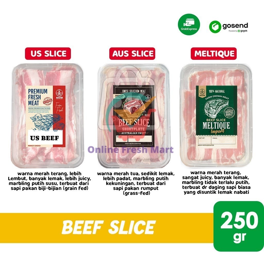 

US Beef Shortplate Slice / Daging Sapi Premium HALAL (250 gr) KHUSUS GOSEND - Online Fresh Mart Denpasar