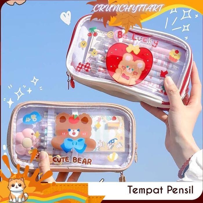 

VIRAL TEMPAT PENSIL LUCU ANAK TRANSPARAN KOTAK PENCIL DOMPET BESAR KARAKTER MOTIF POUCH STATIONARY RESLETING SERBAGUNA GARMENTMARTS