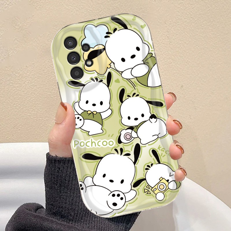 Casing hp SamsungA05S case Kamera anjing popping Gelombang kartun baru yang transparan shell lembut 