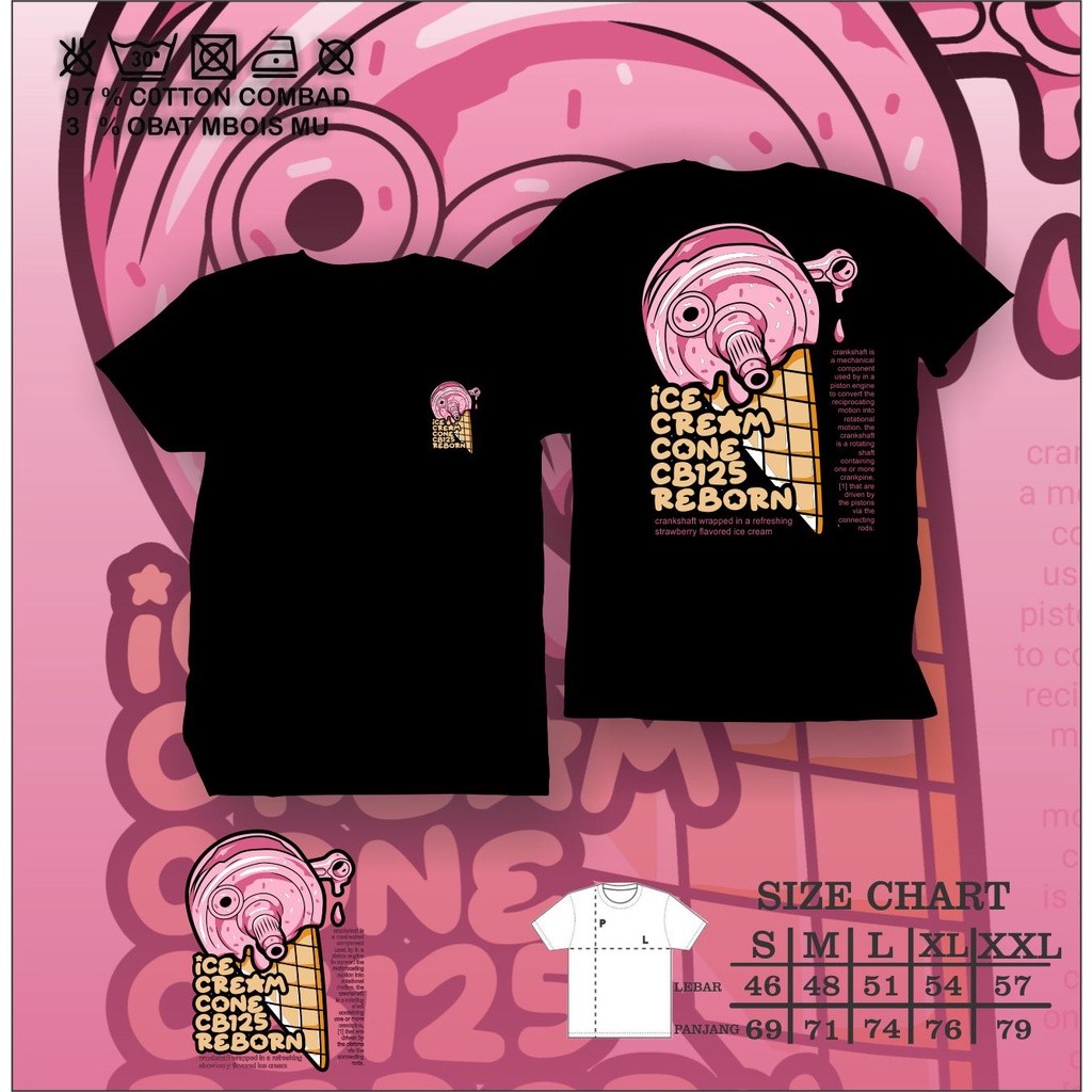 kaos cb 125 rebon kaos cb kaos tiger kaos es cream terbiak