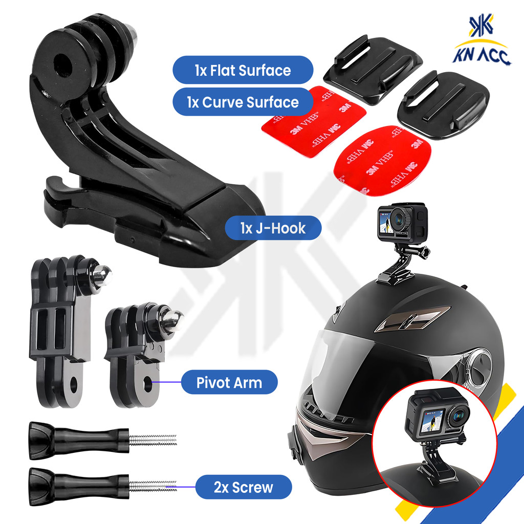 [KN ACC] MOUNTING HELM FULL FACE MOTOVLOG PAKETAN FOR ACTION CAM / XIAOMI YI / KOGAN UNIVERSAL