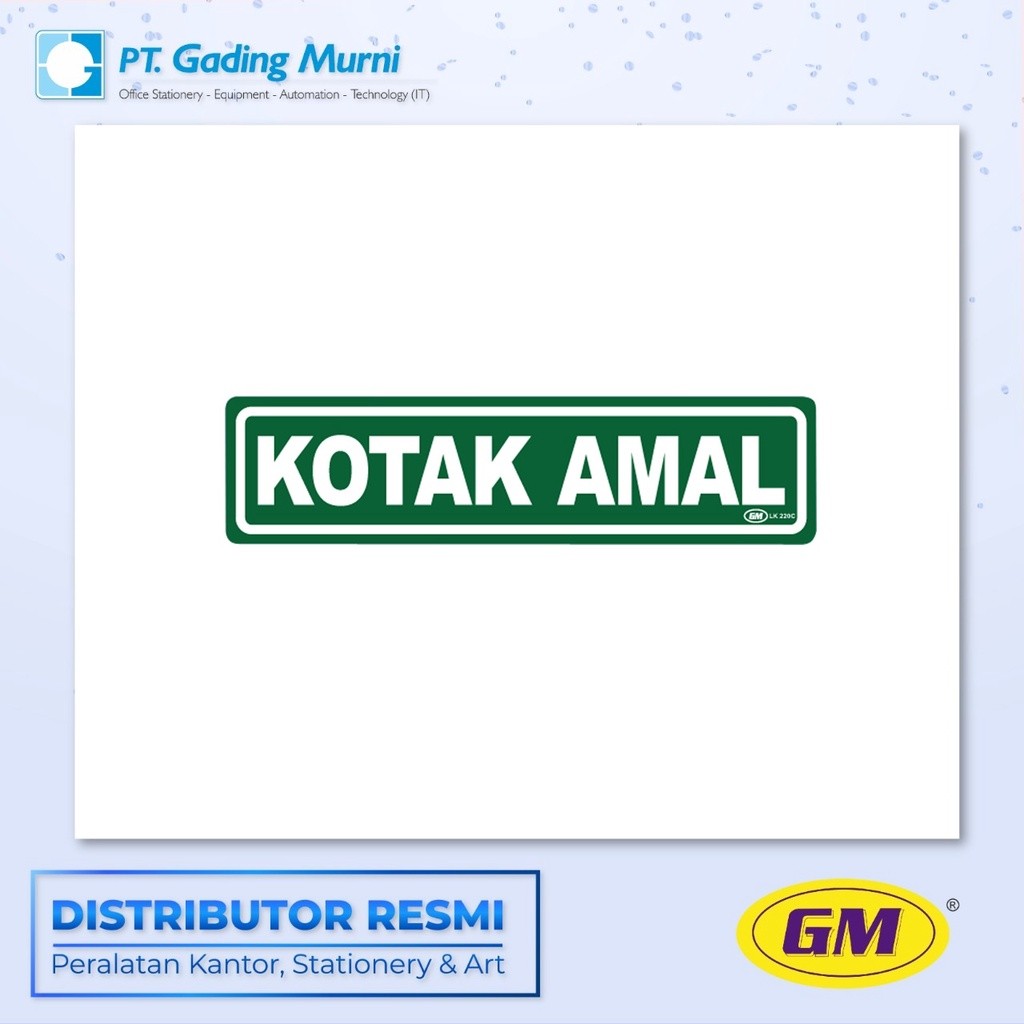 

GM LABEL KECIL LK 220 WARNA KOTAK AMAL