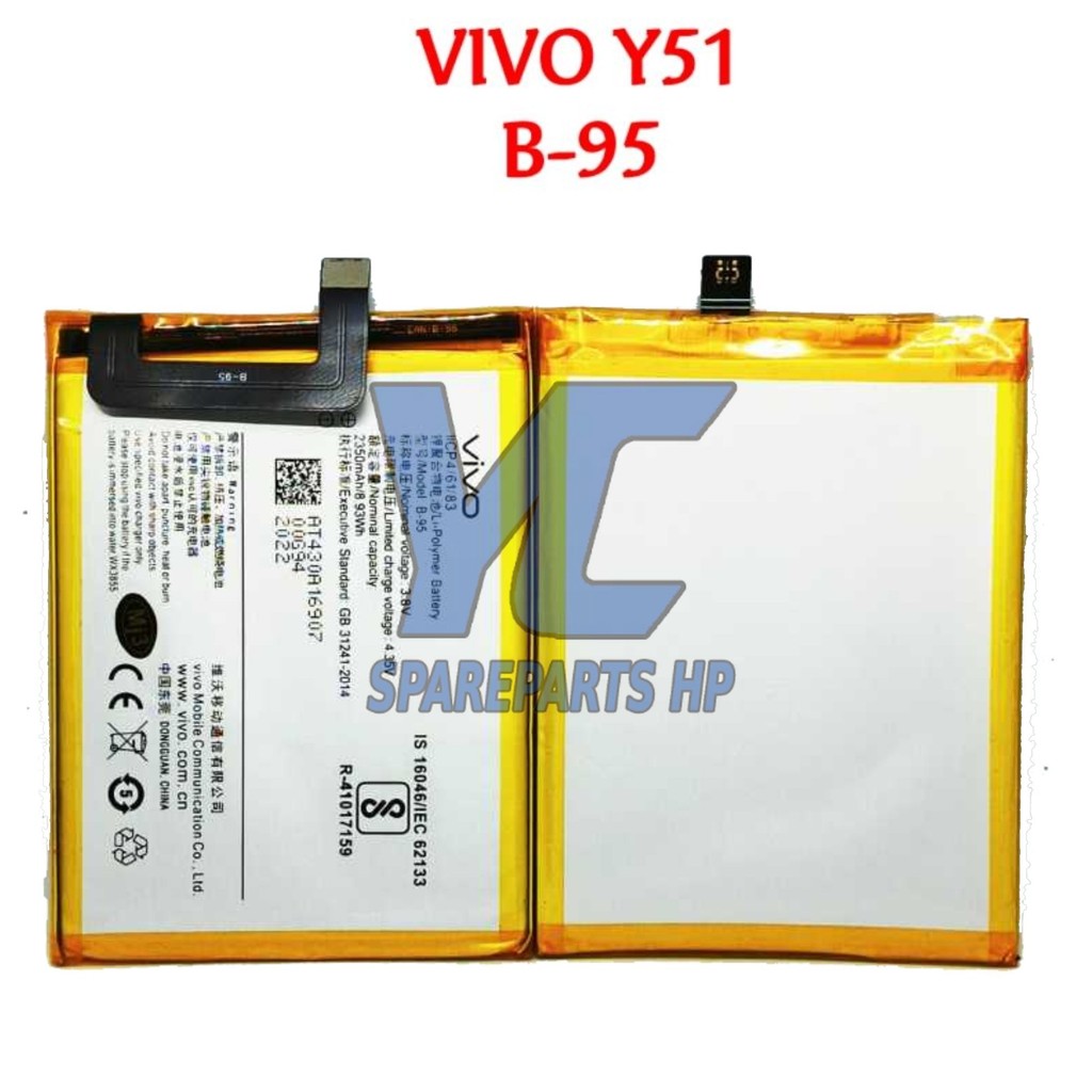 Baterai Vivo Y51 B95 B-95 Produk Baru