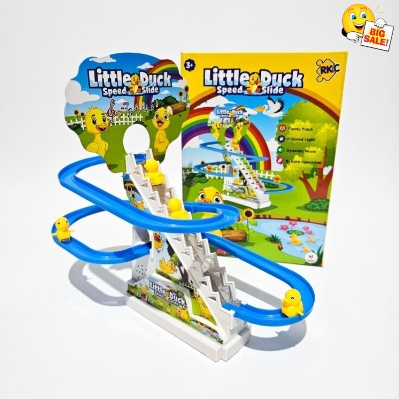 Mainan Bebek Naik Tangga Little Duck Musik Lampu