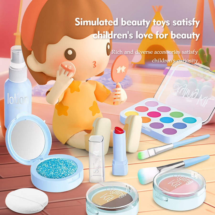 Girls pretend play children's makeup toy set princess cosmetics model dress up toy holiday gift