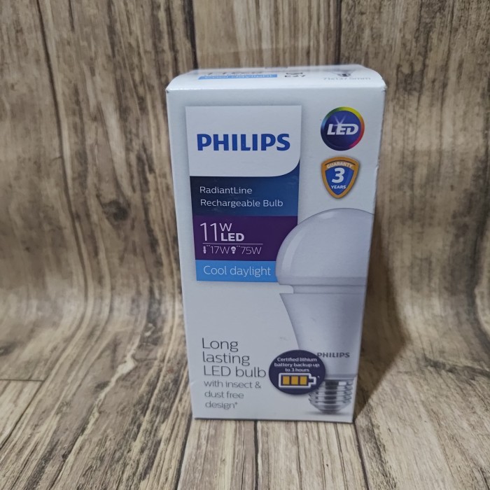 lampu LED Philips emergency 11w 11 Watt lamp radiantline rechargeable