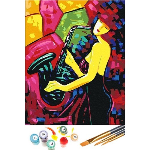 

Tabdiko Painting By Numbers Hobby Set Musician 40x50 cm