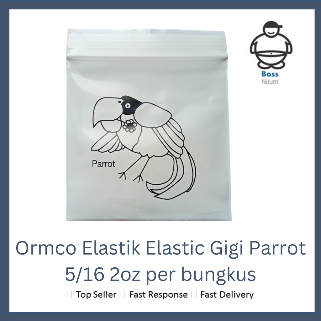 Ormco Elastik Elastic Gigi Parrot 5/16 2oz per bungkus