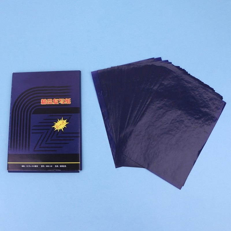 

50 Sheets Double Sided Carbon Copier Stencil Transfer Paper Stationery Supplies 48K