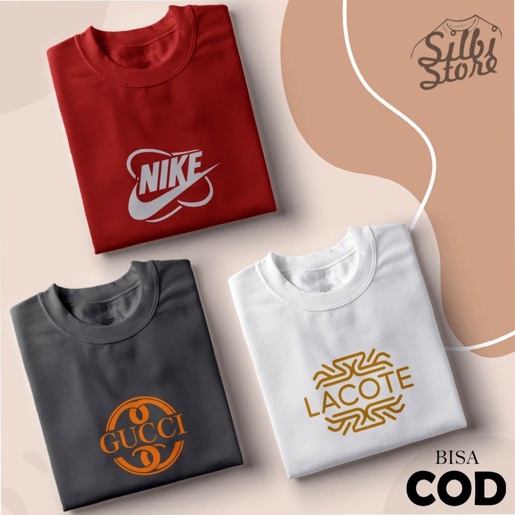 BUY 1 GET 3 PCS (PROMO COD) Beli 1 Dapat 3 Baju Kaos Pria Wanita Distro T-Shirt Distro 100% Catton-K