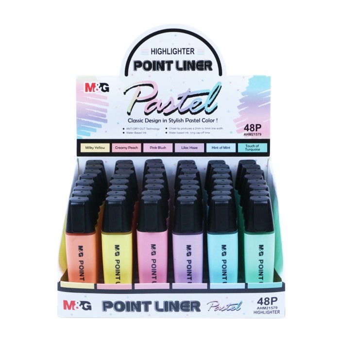 

Stabilo Highlighter Pastels Set M&G AHM21579 Colorful Textliner Point Liner Set Isi 48 Pcs